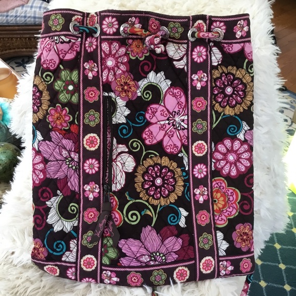 ~VERA BRADLEY MOD FLORAL DRAWSTRING BAG - Picture 5 of 5